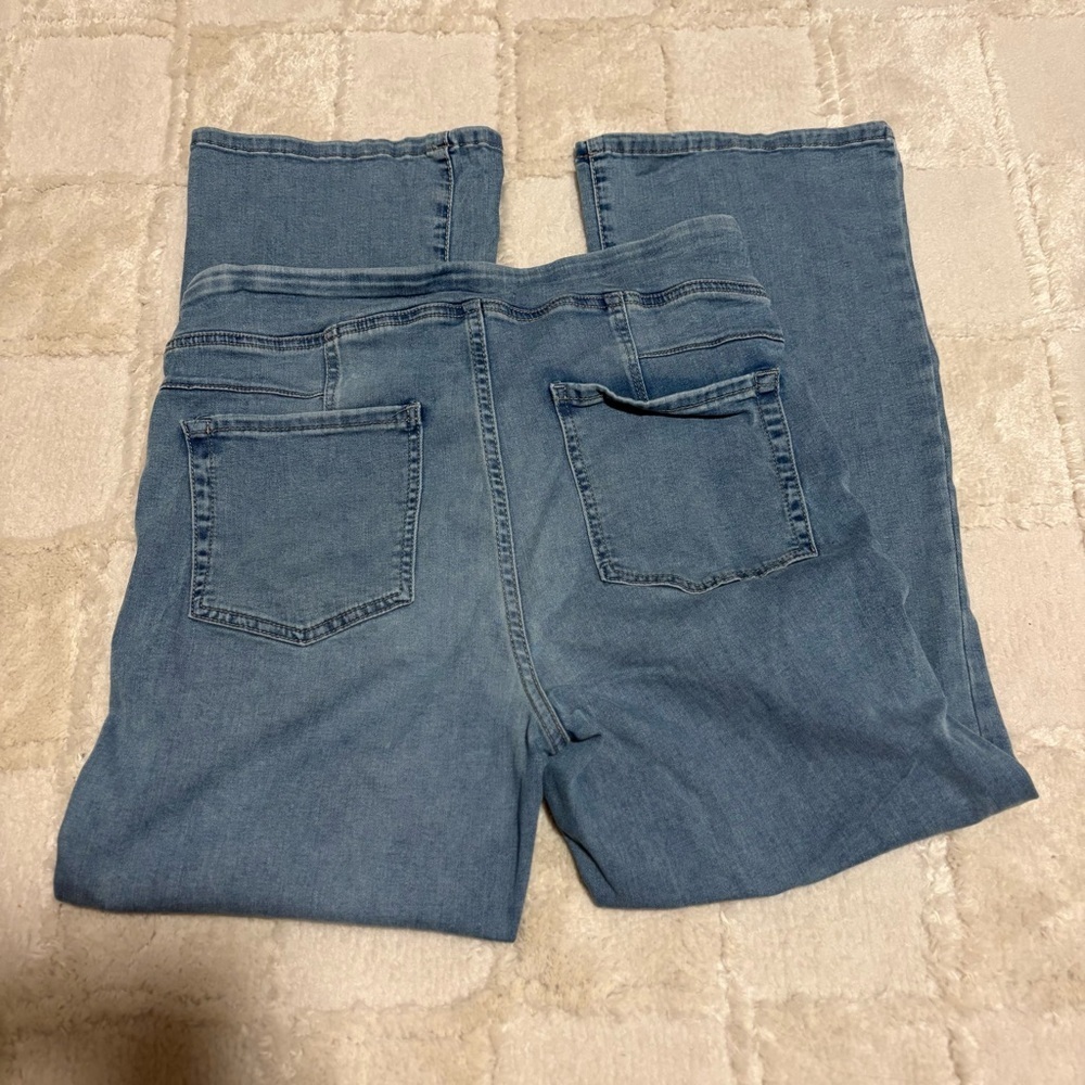 Free People We The Free In My Feelings Cropped Slim Flare Jeans L - Picture 4 of 4